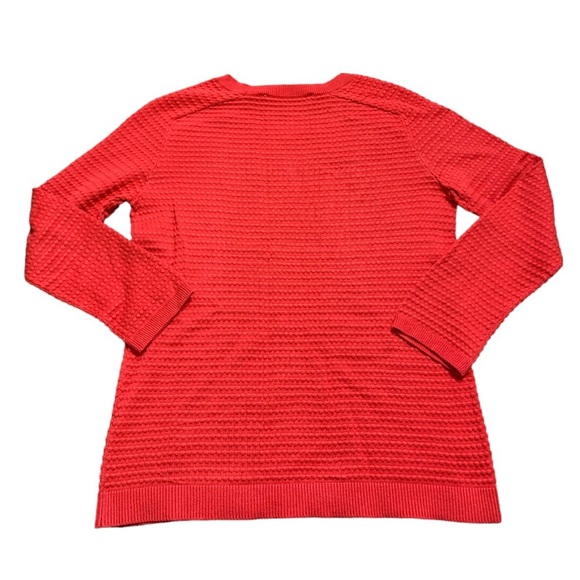 SIMONS CONTEMPORAINE Raised Bubble Sweater With Scoop Neck Red Size Small - Picture 7 of 12